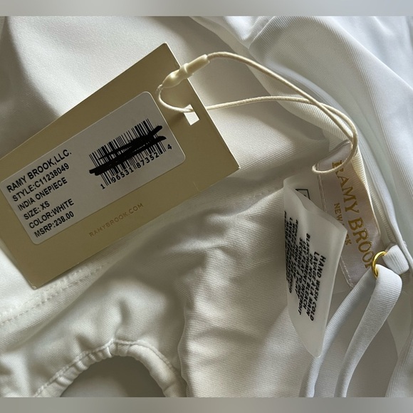 NWT Ramy Brook India One Piece Swimsuit in White Size XS - Picture 3 of 3